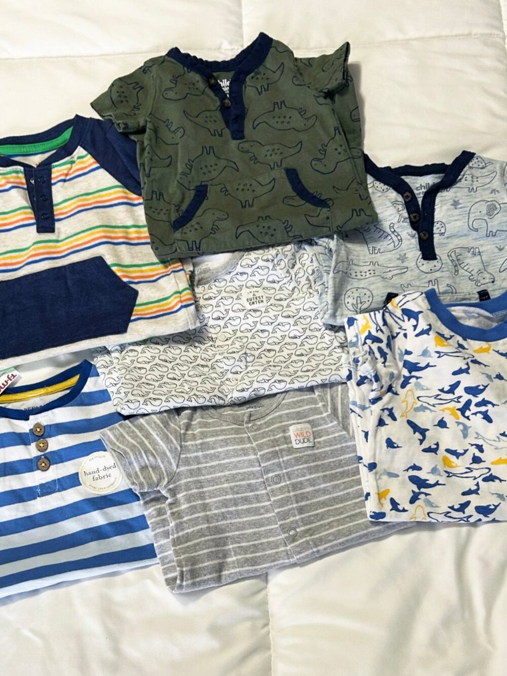 6-9 month 7 pieces Rompers New and Lightly Used